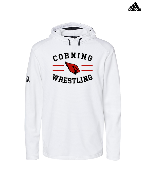 Corning Union HS Wrestling Curve - Mens Adidas Hoodie