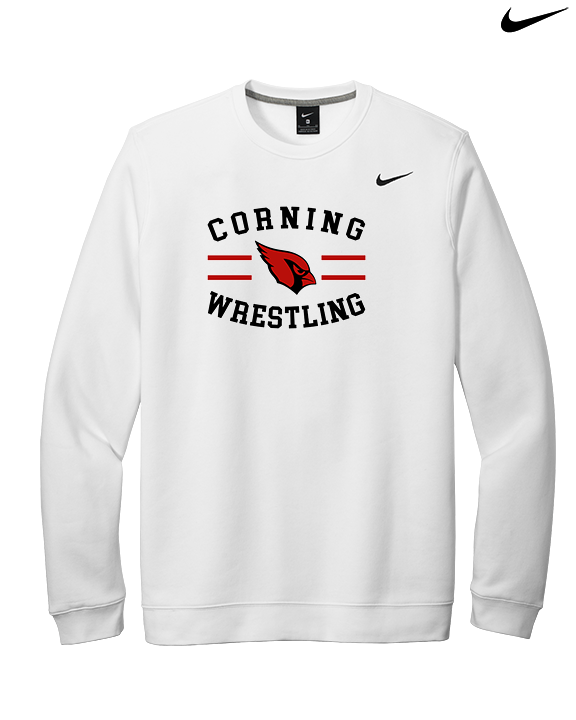 Corning Union HS Wrestling Curve - Mens Nike Crewneck