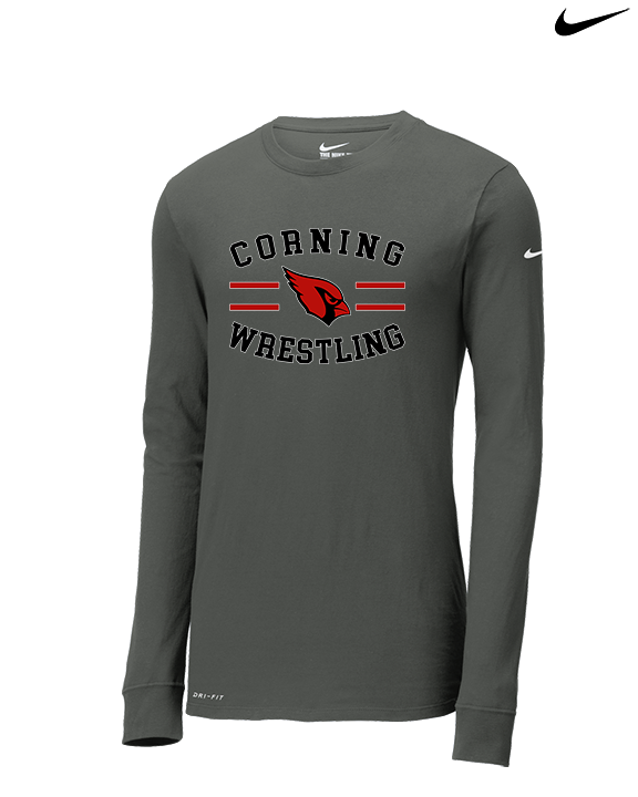 Corning Union HS Wrestling Curve - Mens Nike Longsleeve