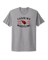 Corning Union HS Wrestling Curve - Mens Select Cotton T-Shirt