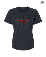 Corning Union HS Wrestling Curve - Womens Adidas Performance Shirt