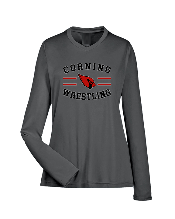 Corning Union HS Wrestling Curve - Womens Performance Longsleeve