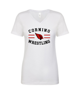 Corning Union HS Wrestling Curve - Womens Vneck
