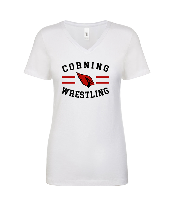 Corning Union HS Wrestling Curve - Womens Vneck
