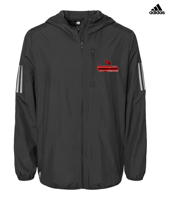 Corning Union HS Wrestling Logo - Mens Adidas Full Zip Jacket