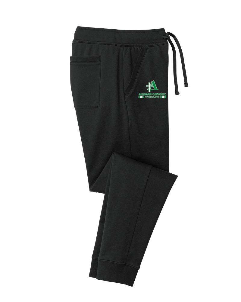 Alleman Catholic HS Wrestling Stacked - Cotton Joggers
