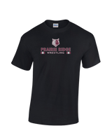 Prairie Ridge HS Wrestling Stacked - Cotton T-Shirt