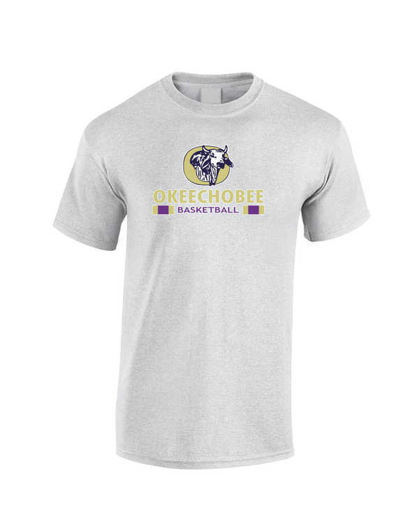 Okeechobee HS Girls Basketball Stacked - Cotton T-Shirt
