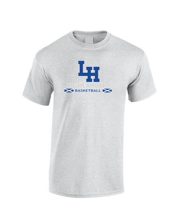 La Habra HS Basketball Stacked - Cotton T-Shirt