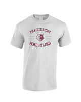 Prairie Ridge HS Wrestling Curve - Cotton T-Shirt
