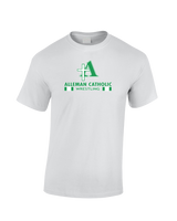 Alleman Catholic HS Wrestling Stacked - Cotton T-Shirt