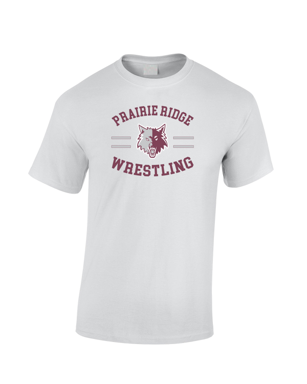 Prairie Ridge HS Wrestling Curve - Cotton T-Shirt