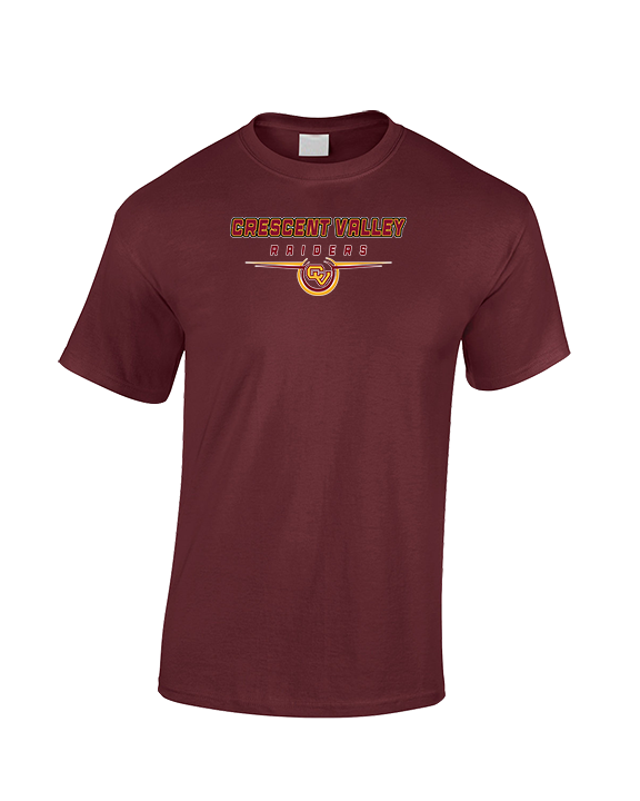 Crescent Valley HS Football Design - Cotton T-Shirt