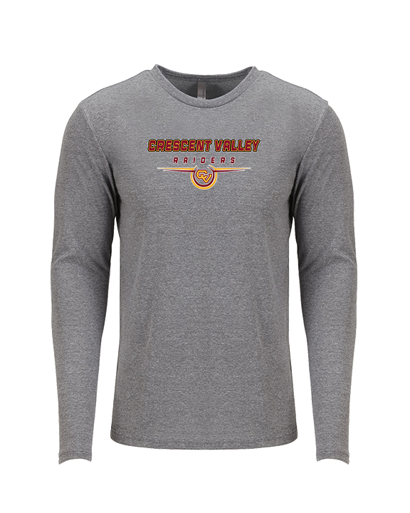 Crescent Valley HS Football Design - Tri-Blend Long Sleeve