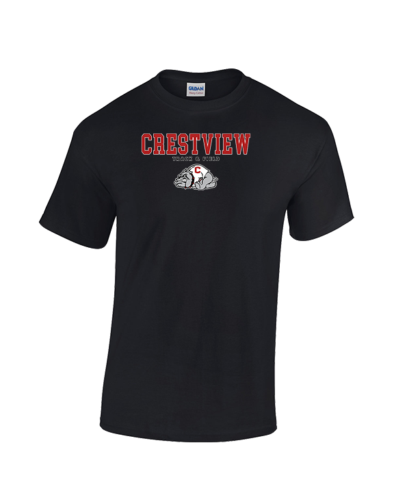 Crestview HS Track & Field Block - Cotton T-Shirt