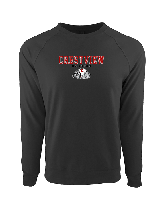 Crestview HS Track & Field Block - Crewneck Sweatshirt