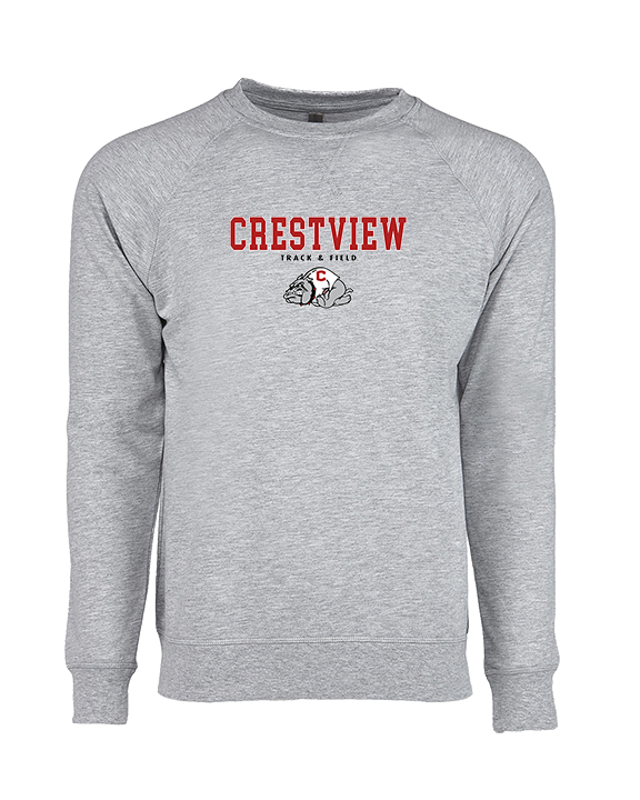 Crestview HS Track & Field Block - Crewneck Sweatshirt