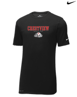 Crestview HS Track & Field Block - Mens Nike Cotton Poly Tee