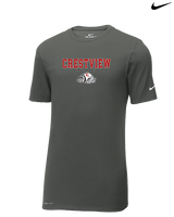 Crestview HS Track & Field Block - Mens Nike Cotton Poly Tee