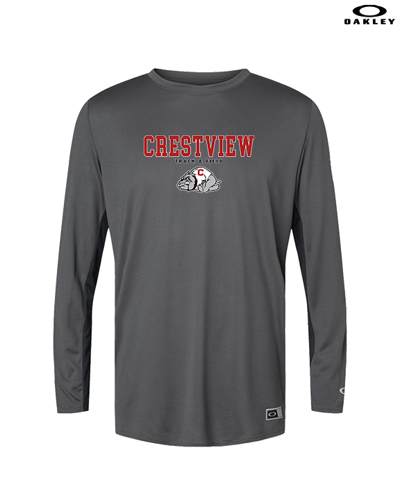 Crestview HS Track & Field Block - Mens Oakley Longsleeve