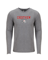 Crestview HS Track & Field Block - Tri-Blend Long Sleeve