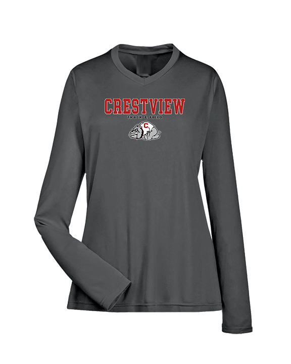Crestview HS Track & Field Block - Womens Performance Longsleeve