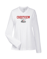 Crestview HS Track & Field Block - Womens Performance Longsleeve