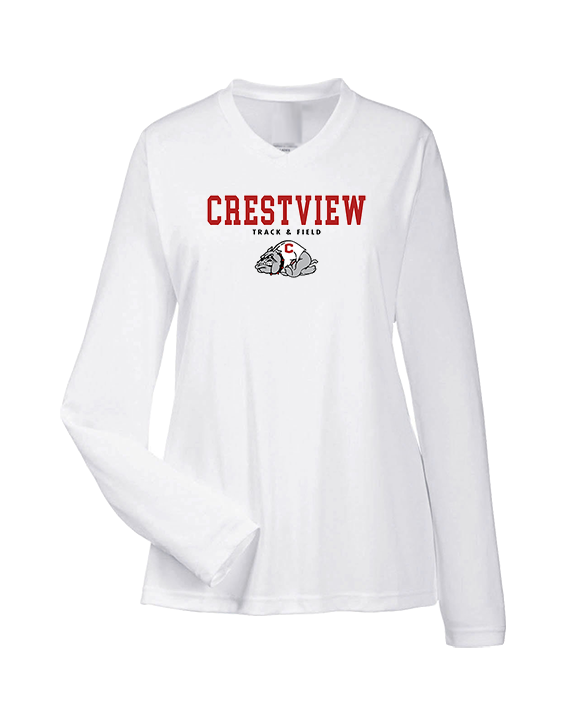 Crestview HS Track & Field Block - Womens Performance Longsleeve
