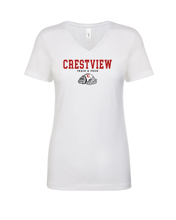 Crestview HS Track & Field Block - Womens Vneck