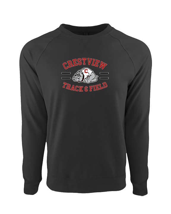 Crestview HS Track & Field Curve - Crewneck Sweatshirt