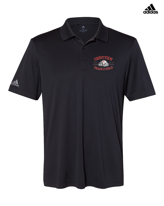 Crestview HS Track & Field Curve - Mens Adidas Polo