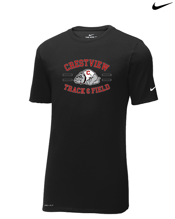 Crestview HS Track & Field Curve - Mens Nike Cotton Poly Tee
