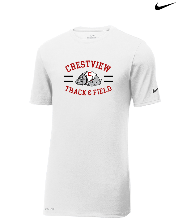 Crestview HS Track & Field Curve - Mens Nike Cotton Poly Tee