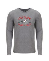 Crestview HS Track & Field Curve - Tri-Blend Long Sleeve