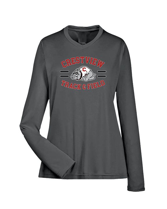 Crestview HS Track & Field Curve - Womens Performance Longsleeve