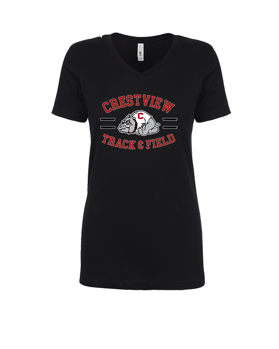 Crestview HS Track & Field Curve - Womens Vneck