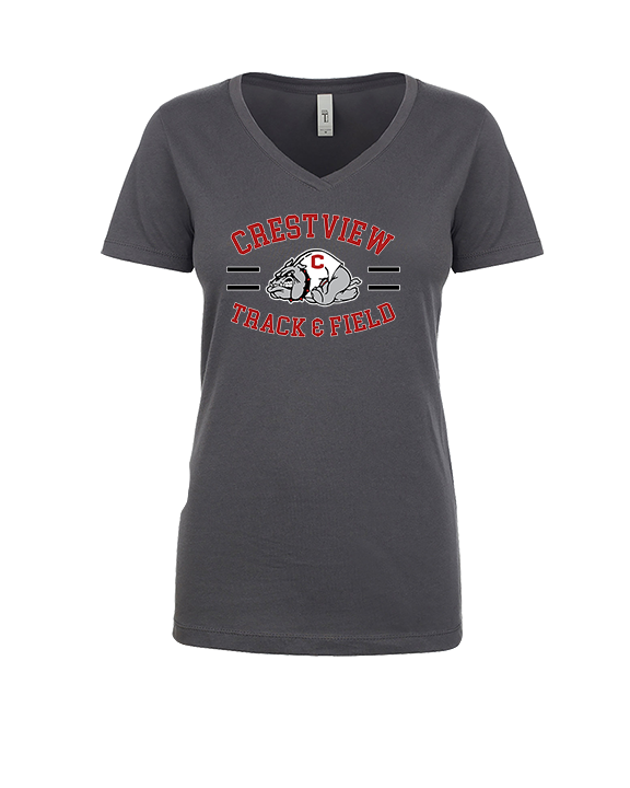 Crestview HS Track & Field Curve - Womens Vneck