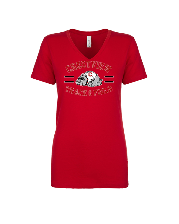 Crestview HS Track & Field Curve - Womens Vneck