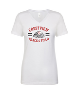 Crestview HS Track & Field Curve - Womens Vneck