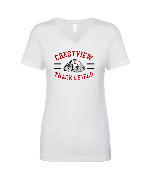 Crestview HS Track & Field Curve - Womens Vneck