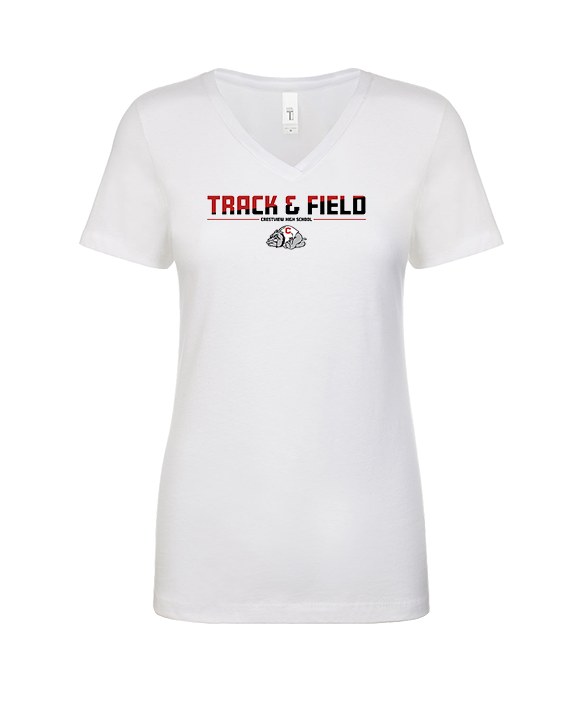 Crestview HS Track & Field Cut - Womens Vneck