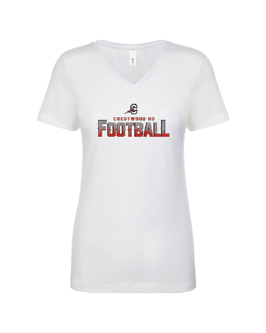 Crestwood HS Football Logo - Women’s V-Neck