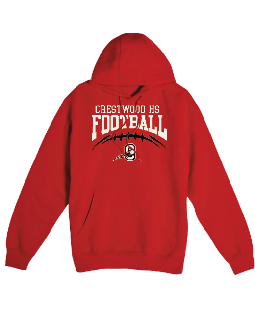 Crestwood HS School Football - Cotton Hoodie