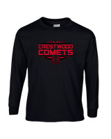 Crestwood HS Baseball Logo Black Outline - Cotton Longsleeve