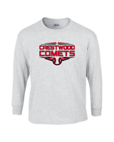 Crestwood HS Baseball Logo Black Outline - Cotton Longsleeve