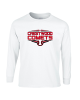 Crestwood HS Baseball Logo Black Outline - Cotton Longsleeve