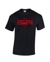Crestwood HS Baseball Logo Black Outline - Cotton T-Shirt