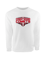 Crestwood HS Baseball Logo Black Outline - Crewneck Sweatshirt