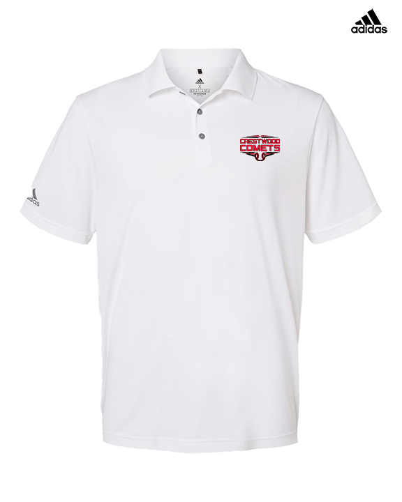 Crestwood HS Baseball Logo Black Outline - Mens Adidas Polo