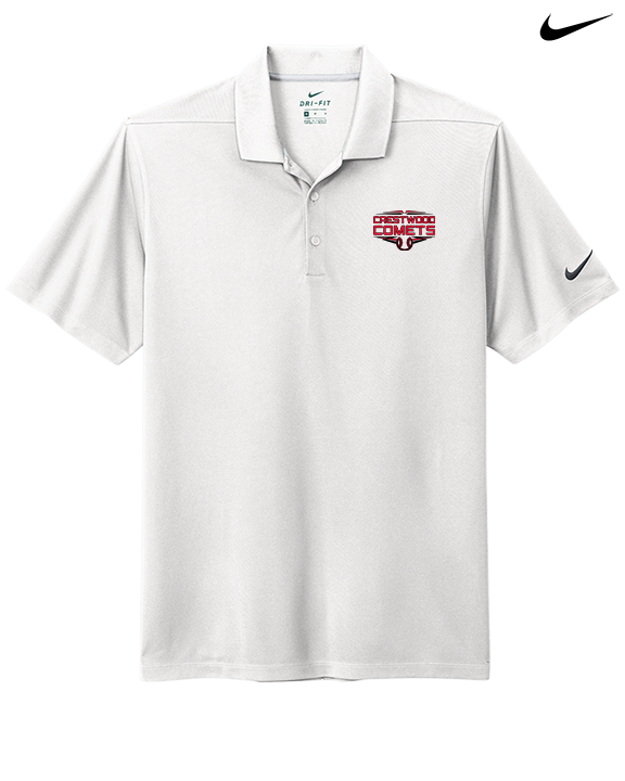 Crestwood HS Baseball Logo Black Outline - Nike Polo